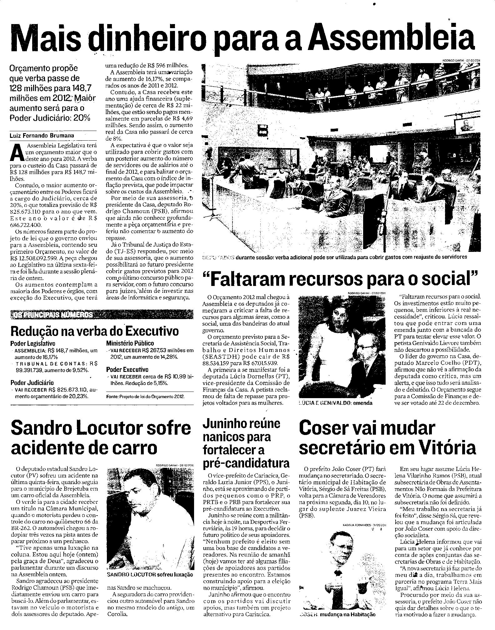 JORNAL DAS SECRETÁRIAS E DOS SECRETÁRIOS: 2012